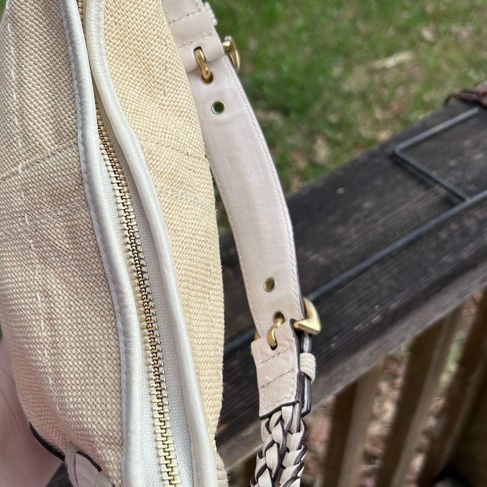 Coach 2005 Y2K Straw & Leather Hobo Bag | Woven Natural Shoulder Purse Iconic - Picture 11 of 17